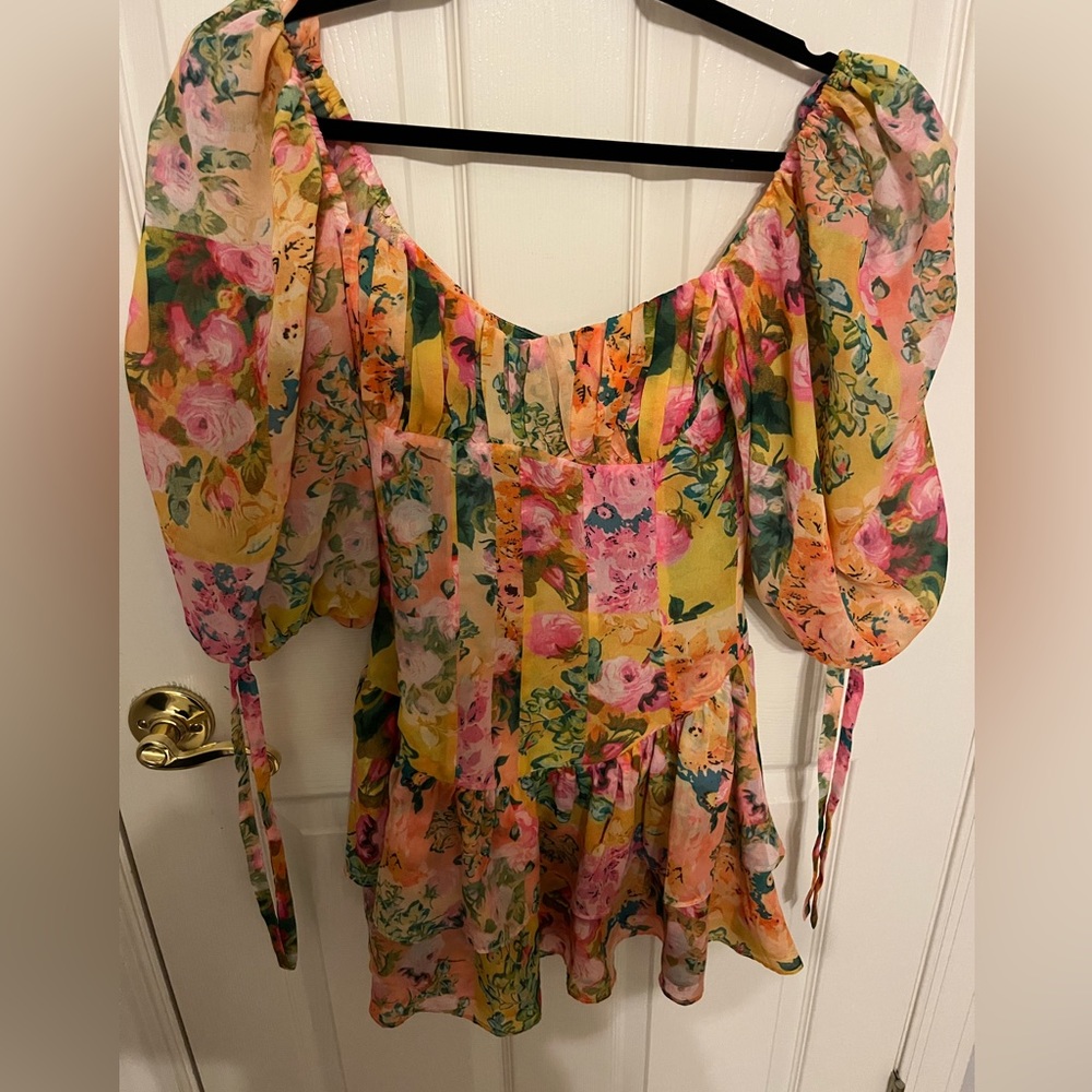 For Love and Lemons Nina Chiffon mini dress